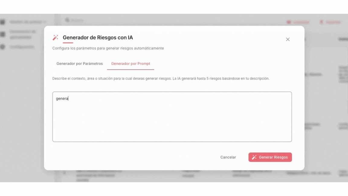 Generador de riesgos con IA